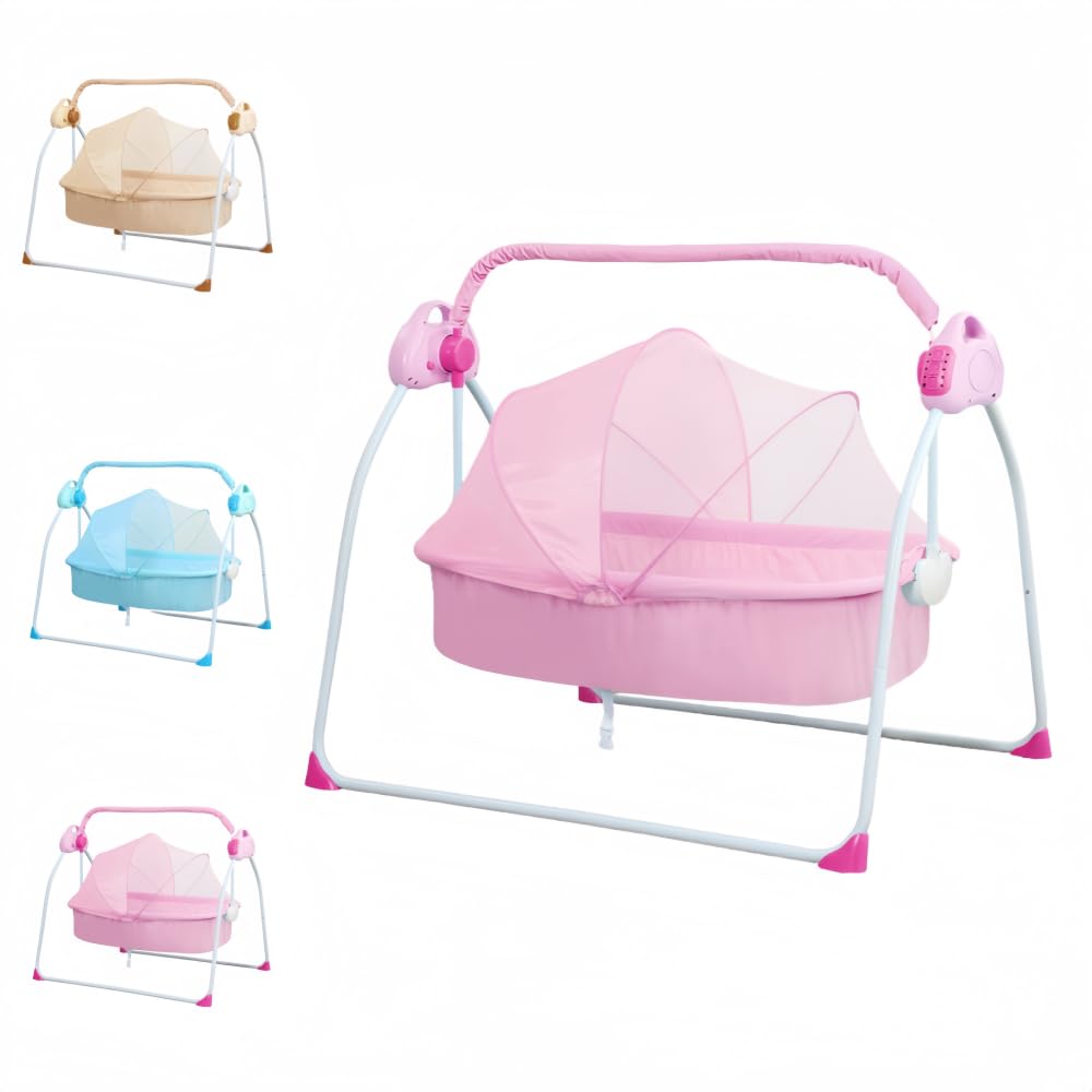 Amazon.co.jp: ShineLuxe ゆりかご ベビーベッド 電動 揺りかご